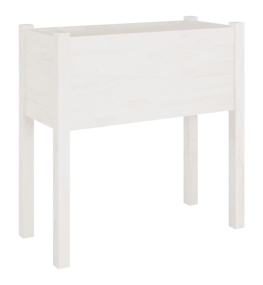 Jardinières 2 pcs Blanc 70x31x70 cm Bois de pin massif