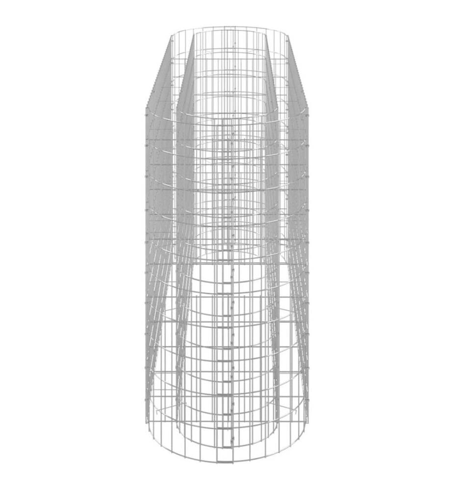Lit surélevé à gabion Fer galvanisé 190x50x100 cm