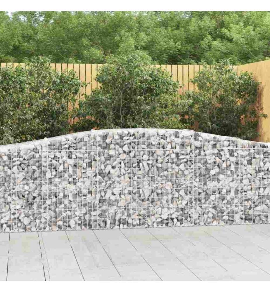 Panier de gabions arqué 400x50x80/100 cm Fer galvanisé