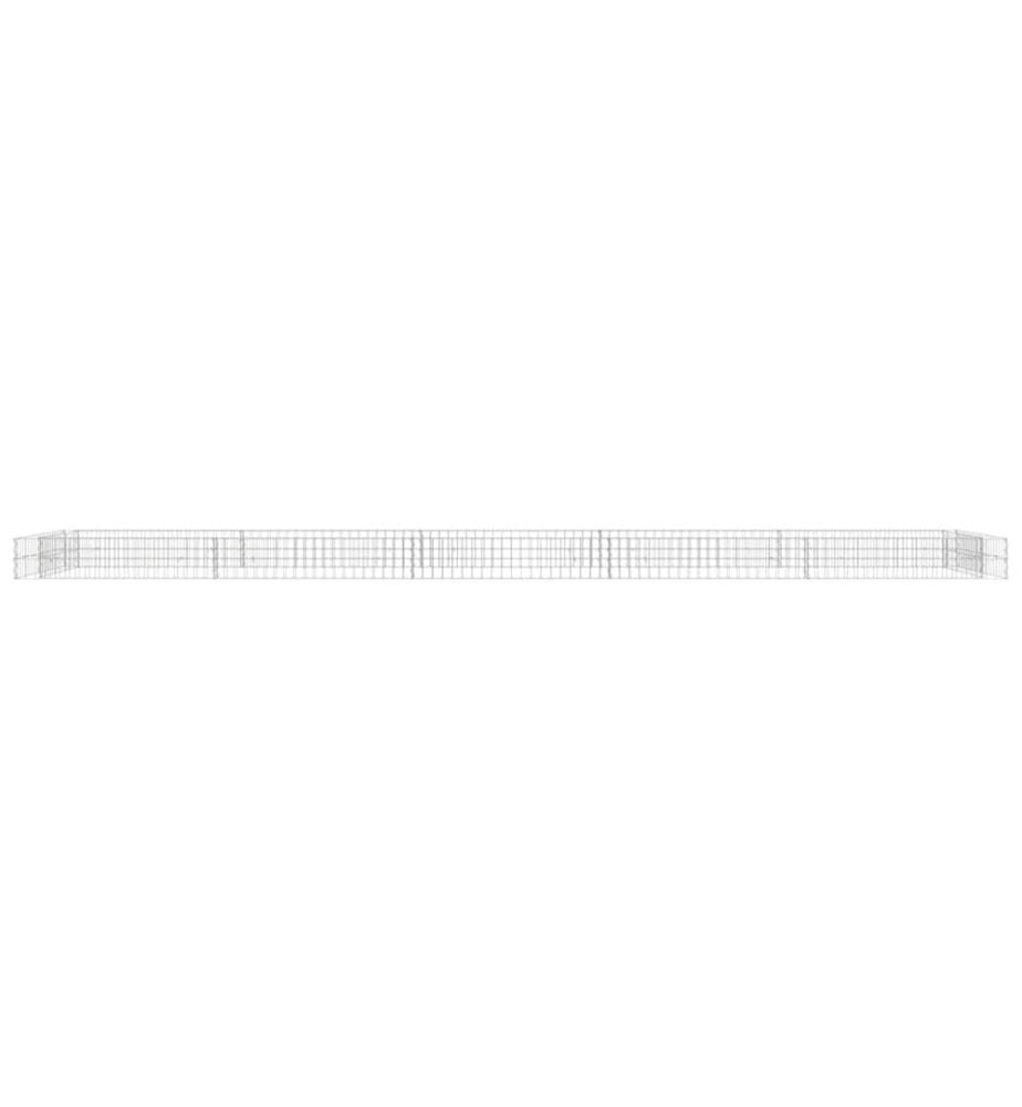 Lit surélevé à gabion Acier galvanisé 500x100x20 cm