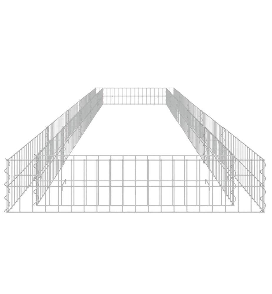 Lit surélevé à gabion Acier galvanisé 500x100x20 cm