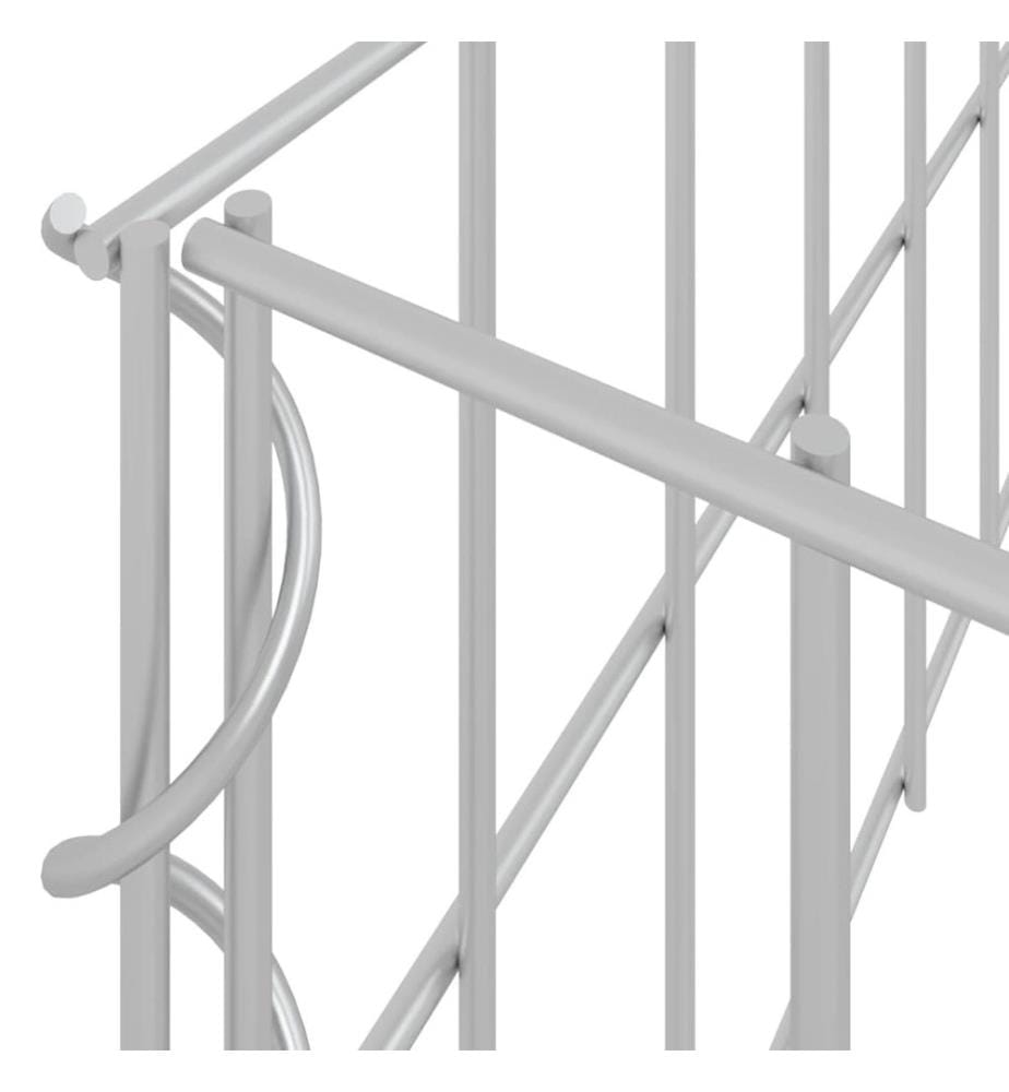 Lit surélevé à gabion Acier galvanisé 500x100x20 cm