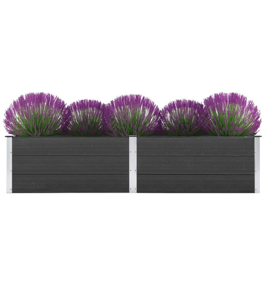 Garten-Hochbeet 250 x 50 x 54 cm WPC Grau