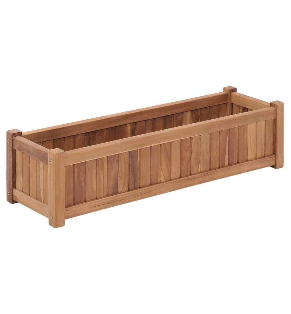 Lit surélevé 100x30x25 cm Bois de teck solide