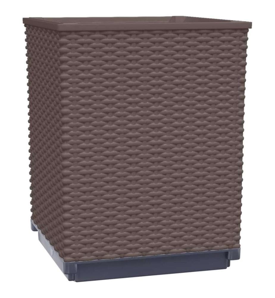 Jardinières 2 pcs marron 30x30x37 cm polypropylène