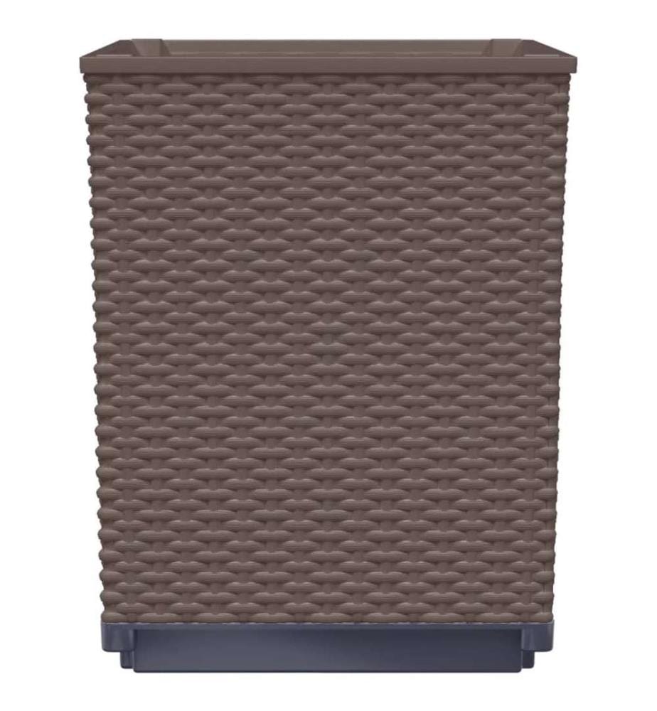 Jardinières 2 pcs marron 30x30x37 cm polypropylène