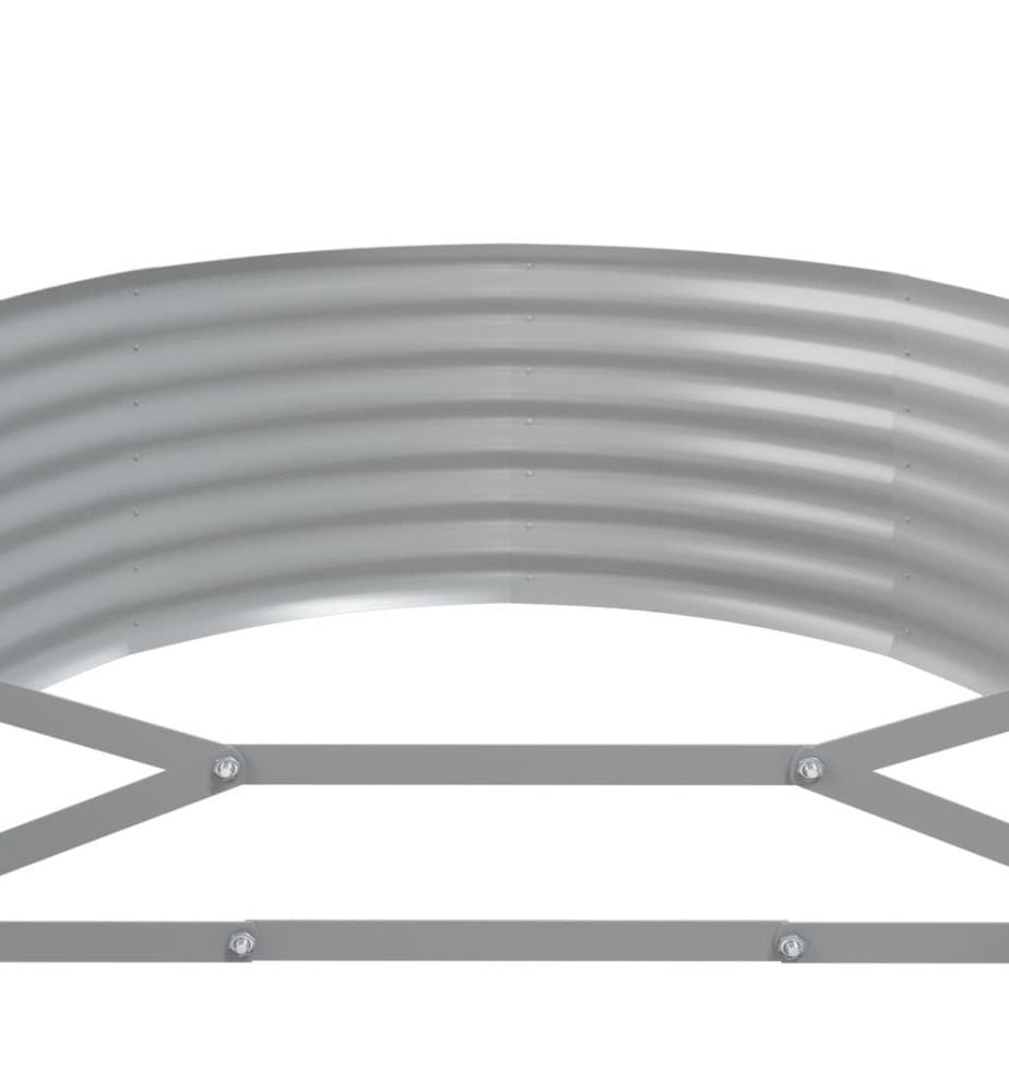 Hochbeet Pulverbeschichteter Stahl 322x100x36 cm Grau