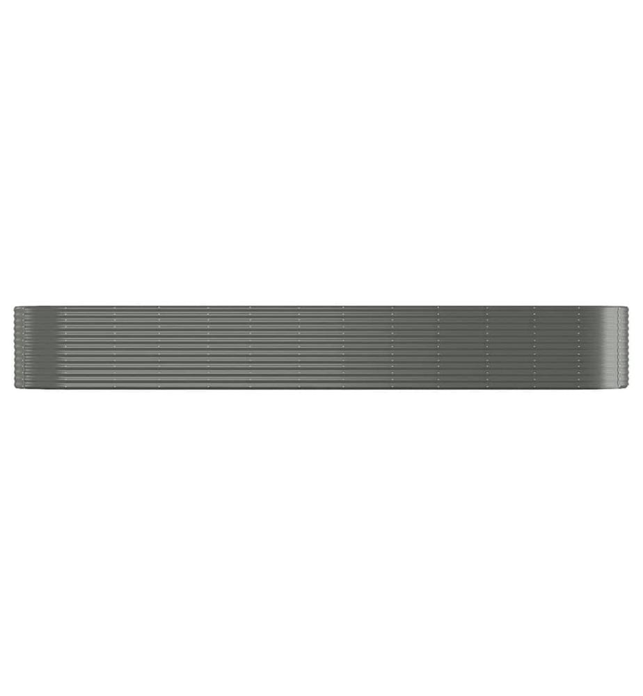 Hochbeet Pulverbeschichteter Stahl 507x100x68 cm Grau