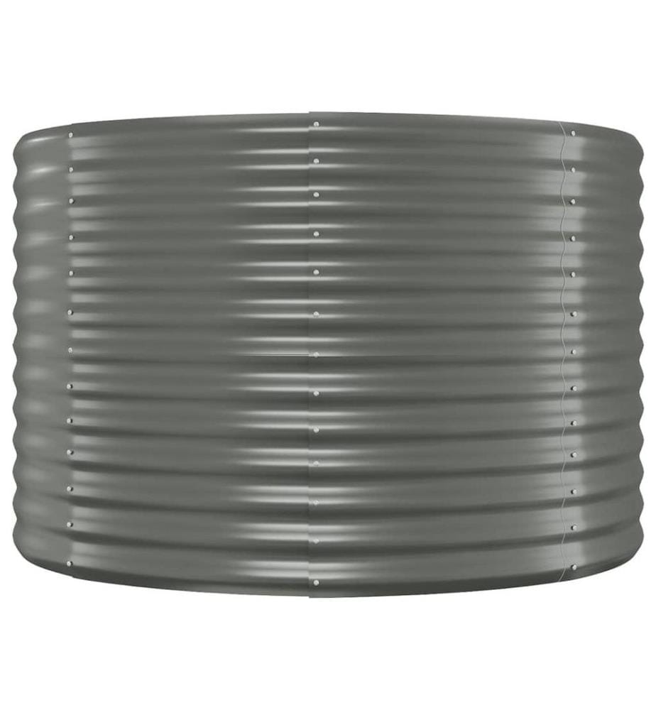 Hochbeet Pulverbeschichteter Stahl 507x100x68 cm Grau