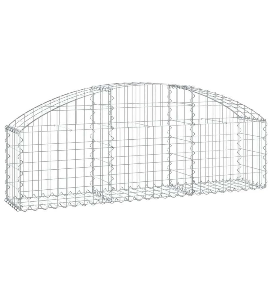 Panier de gabions arqué 150x30x40/60 cm Fer galvanisé