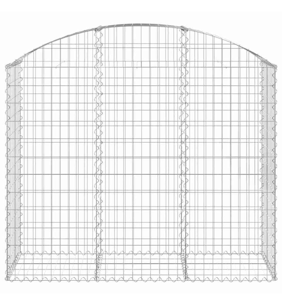 Panier de gabions arqué 150x50x120/140 cm Fer galvanisé
