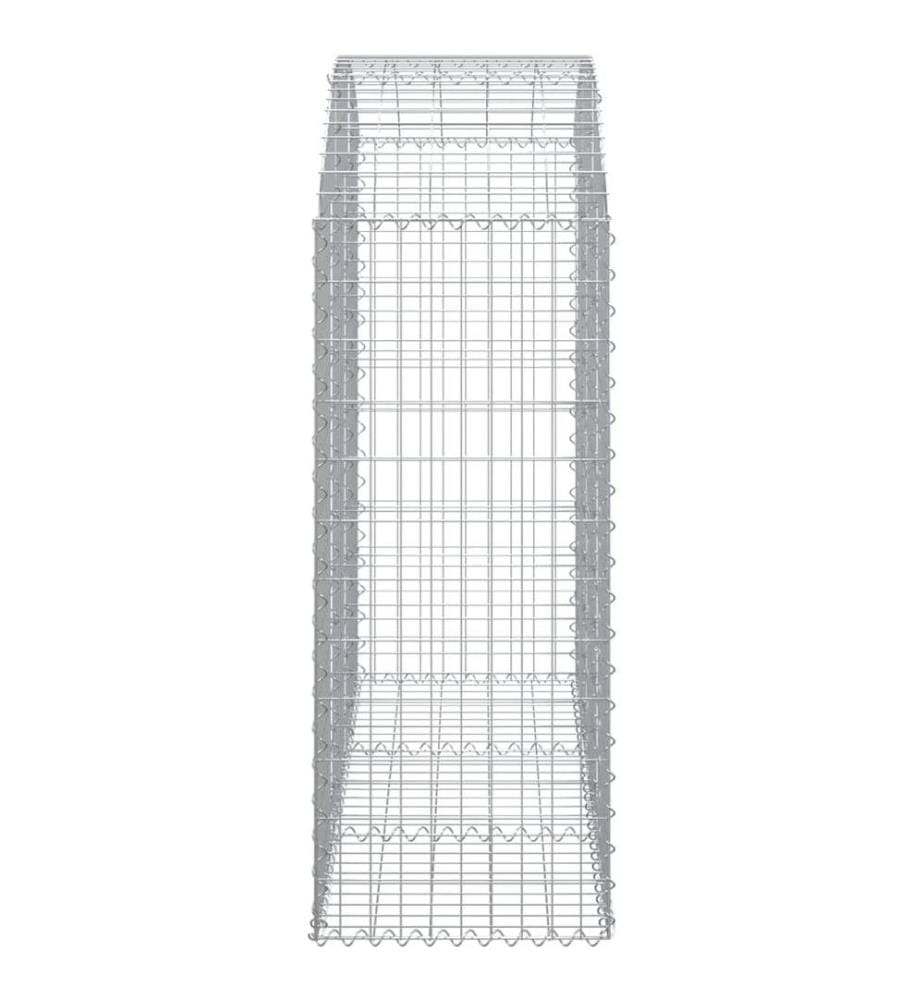 Panier de gabions arqué 150x50x120/140 cm Fer galvanisé