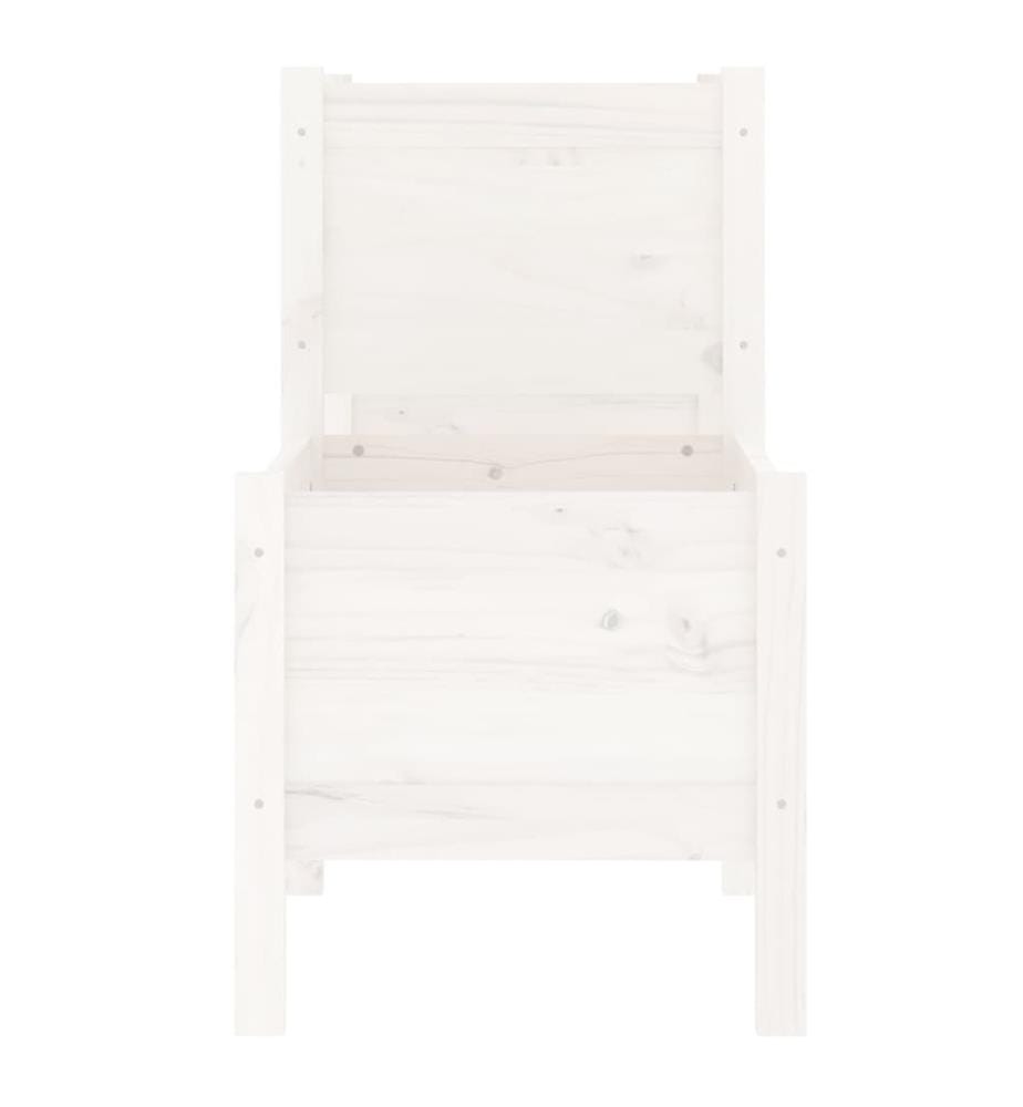 Pflanzkübel Weiss 245,5x44x75 cm Massivholz Kiefer