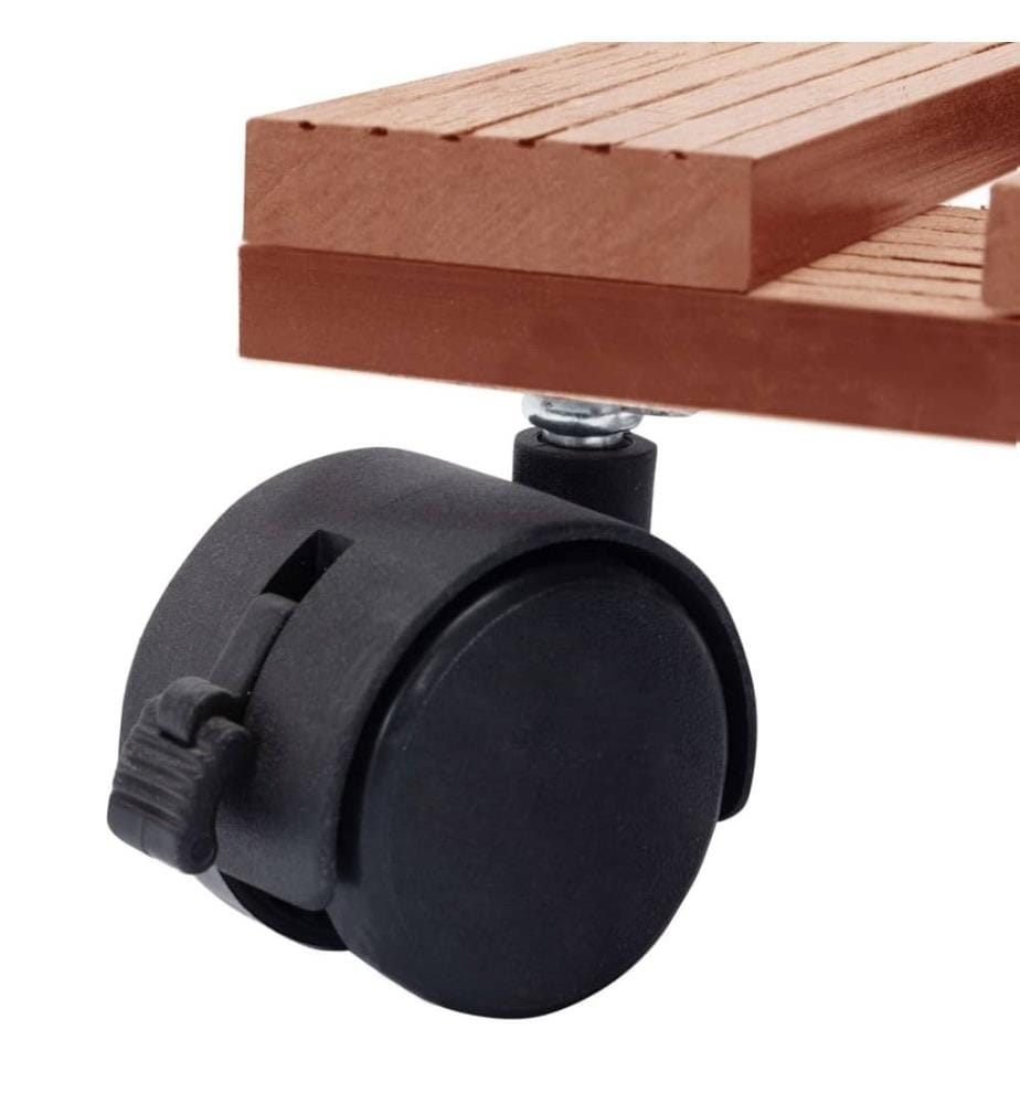 Pflanzenroller 2 Stk. Braun 30x30x7,5 cm WPC