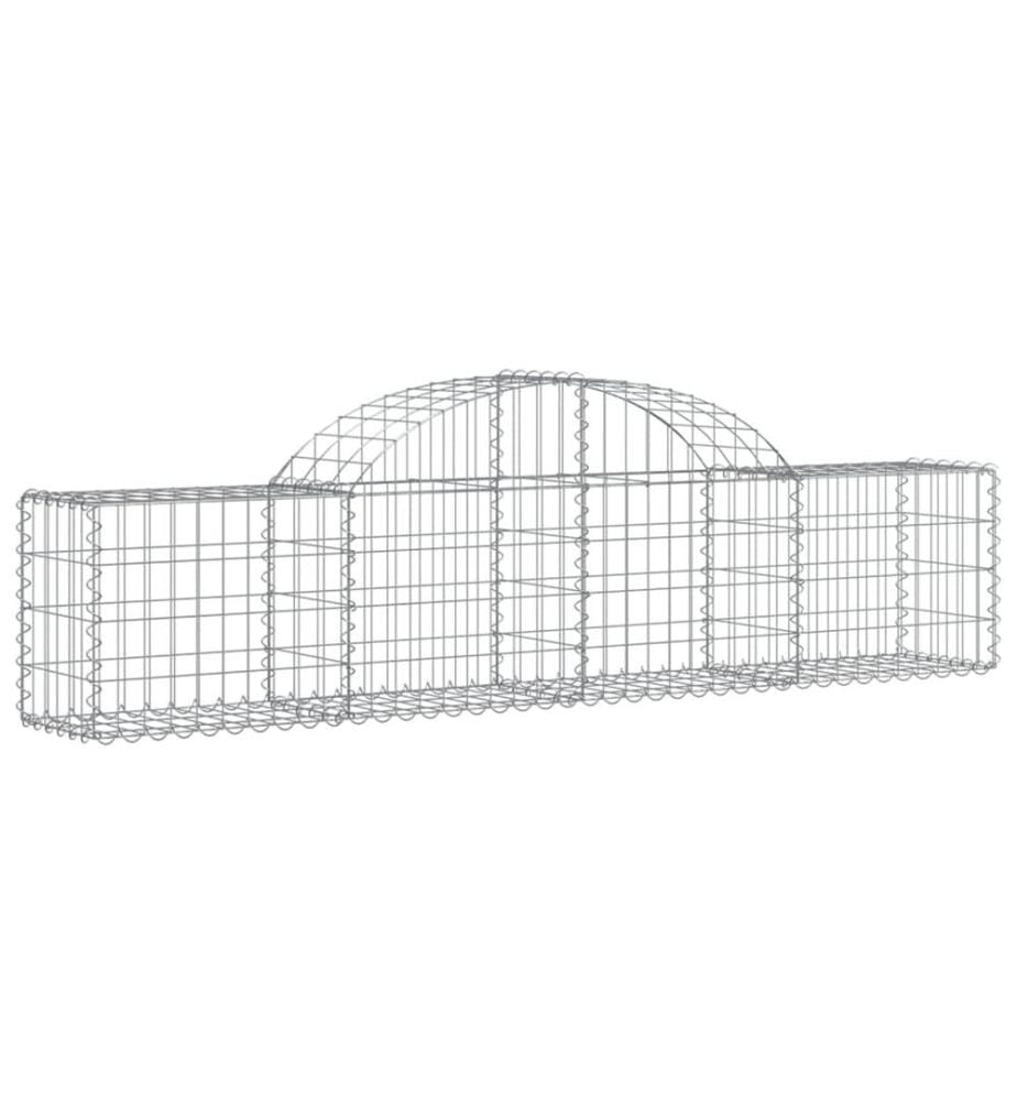 Panier de gabions arqué 200x30x40/60 cm Fer galvanisé
