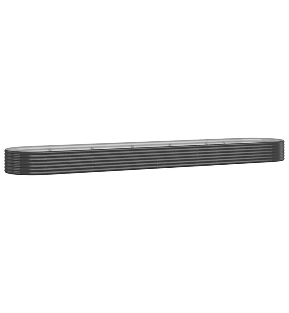 Lit surélevé de jardin Acier enduit de poudre Anthracite