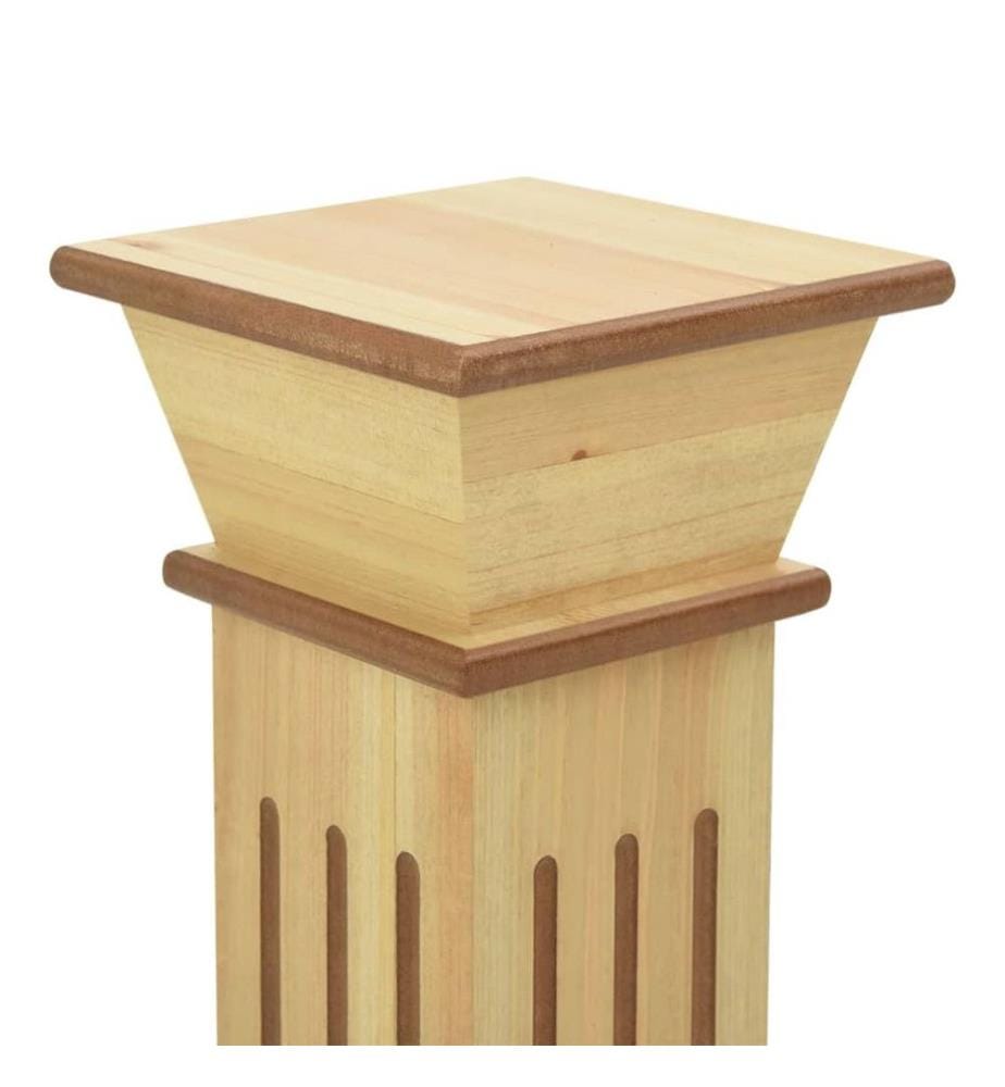 Klassischer Säulen-Pflanzenständer Helles Holz 17x17x66 cm