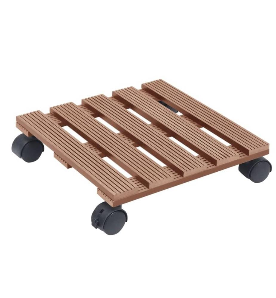 Pflanzenroller 4 Stk. Braun 30x30x7,5 cm WPC