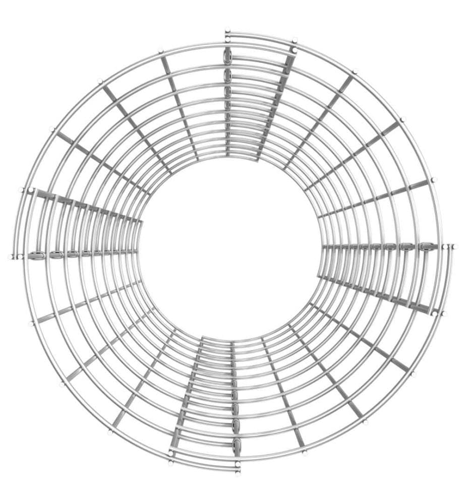 Lit surélevé à gabion circulaire 3pcs Acier galvanisé Ø30x100cm