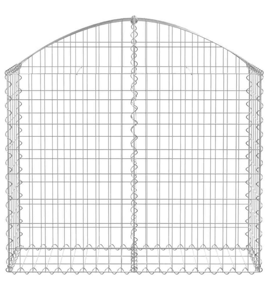 Panier de gabions arqué 100x30x80/100 cm Fer galvanisé
