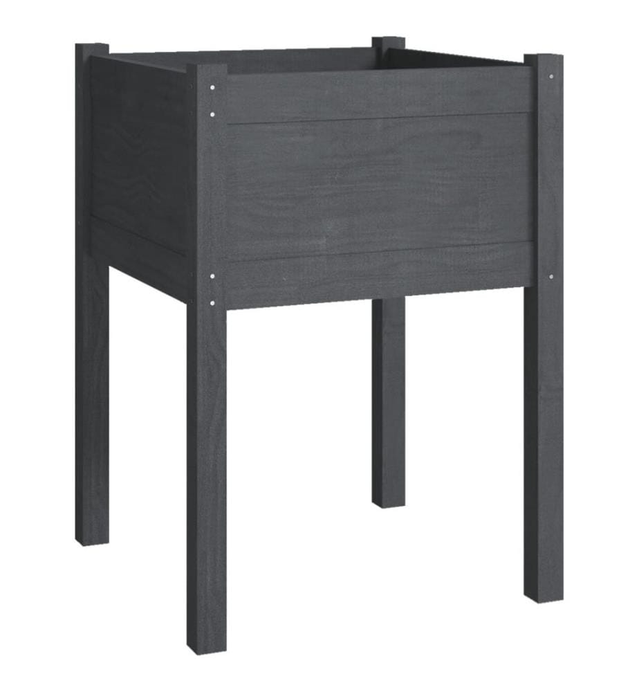 Jardinières 2 pcs Gris 50x50x70 cm Bois de pin massif