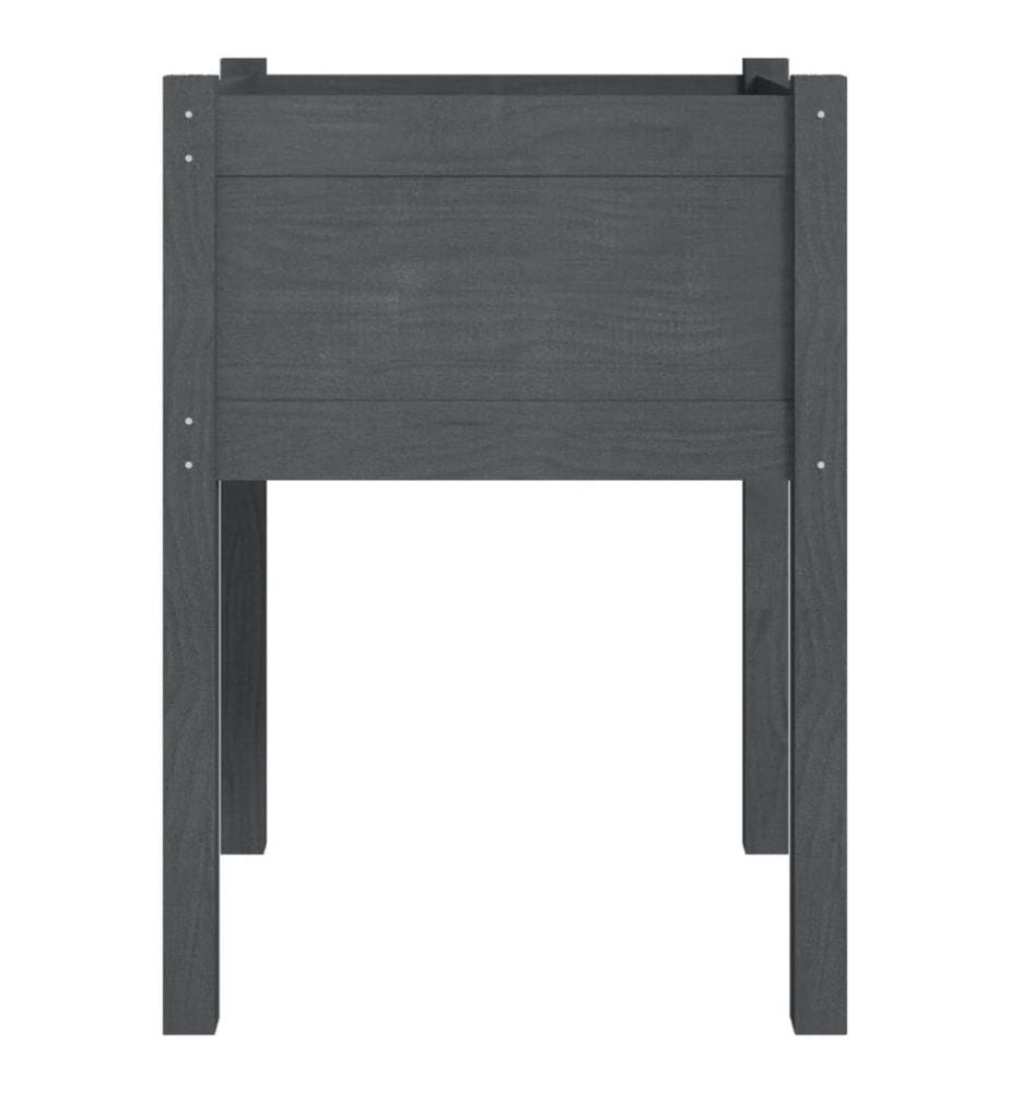 Jardinières 2 pcs Gris 50x50x70 cm Bois de pin massif
