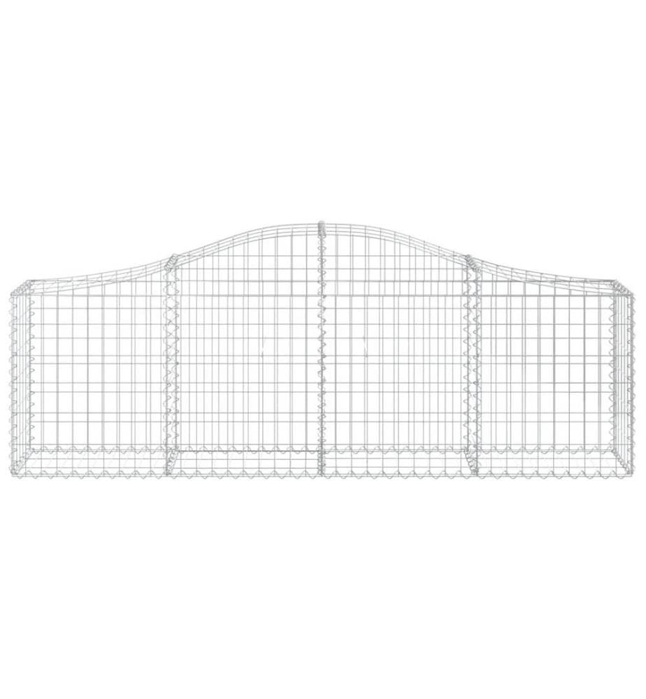 Panier de gabions arqué 200x30x60/80 cm Fer galvanisé