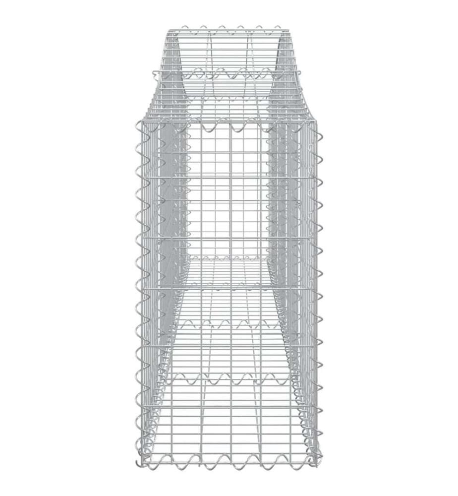 Panier de gabions arqué 200x30x60/80 cm Fer galvanisé
