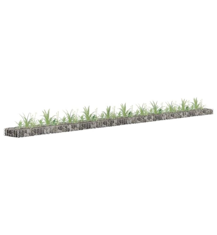 Lit surélevé à gabion Acier galvanisé 450x30x10 cm