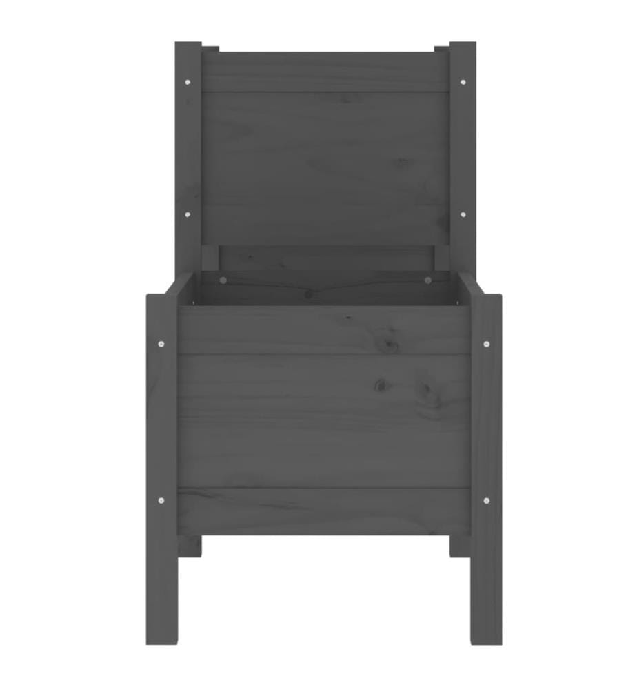 Jardinière Gris 245,5x44x75 cm Bois massif de pin