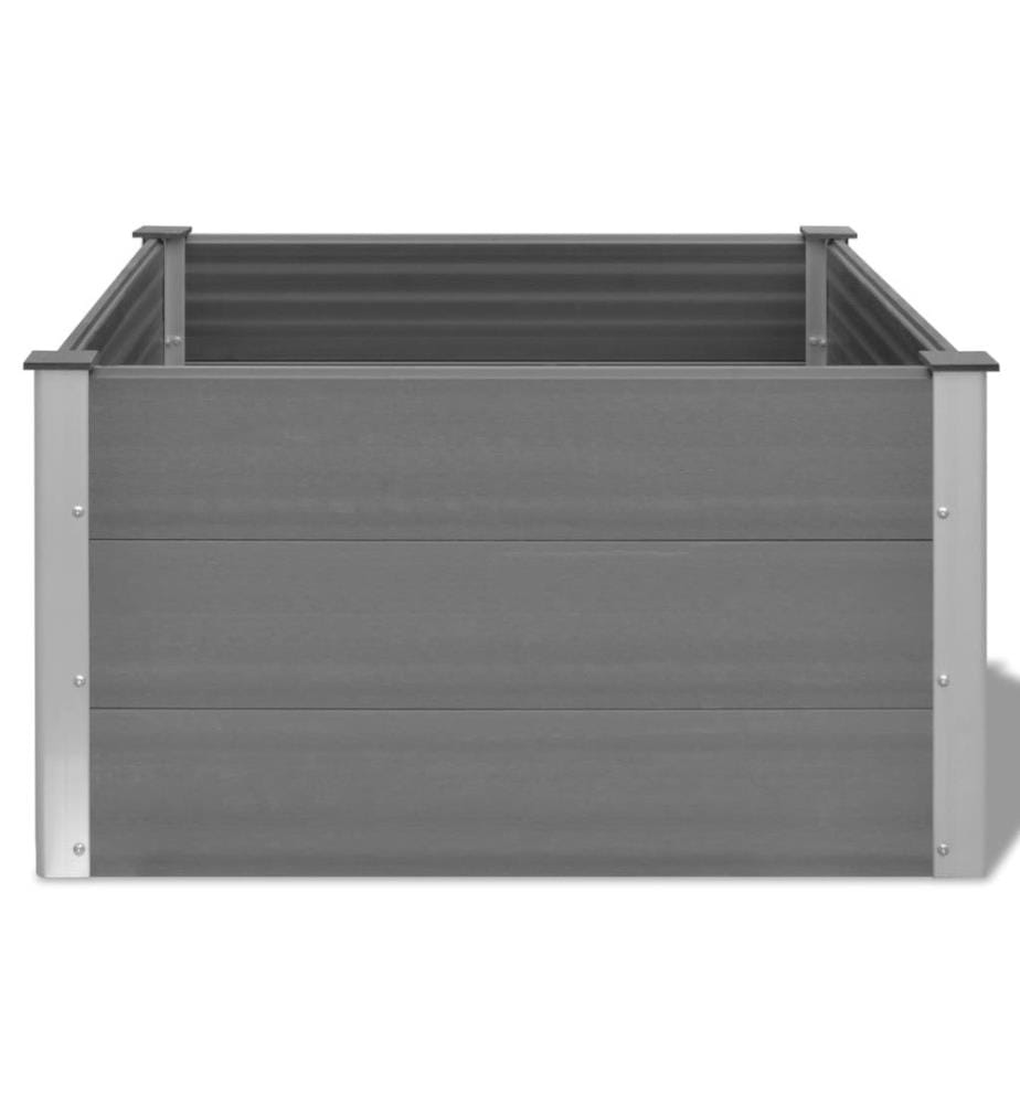 Lit surélevé de jardin WPC 100x100x54 cm Gris