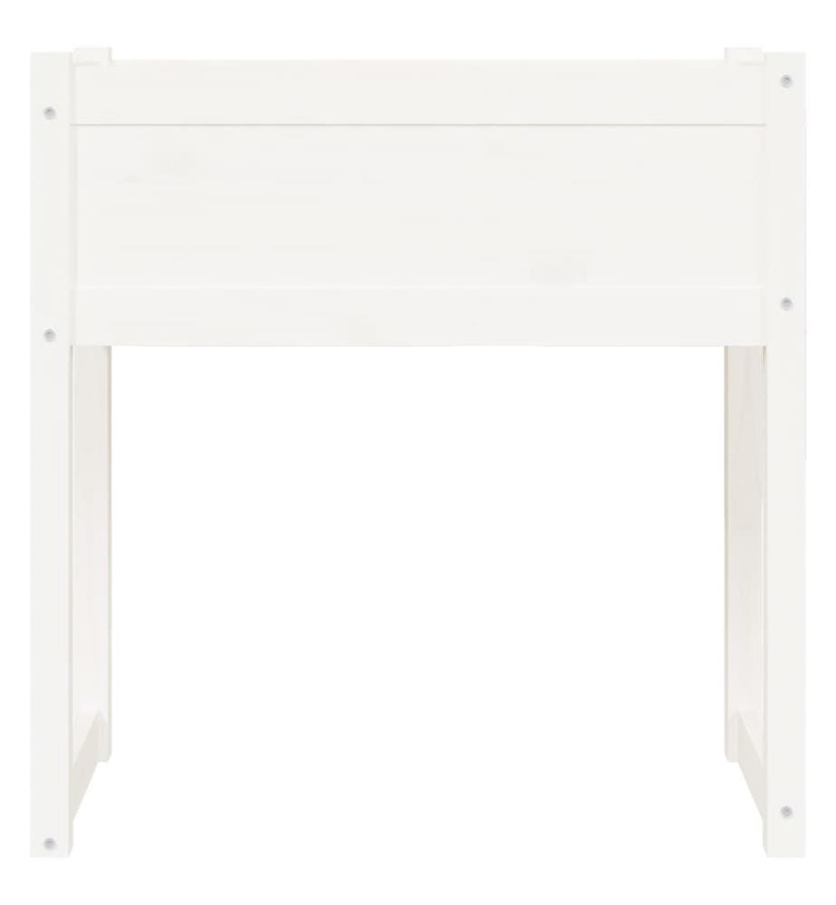 Jardinière Blanc 78x40x81 cm Bois massif de pin