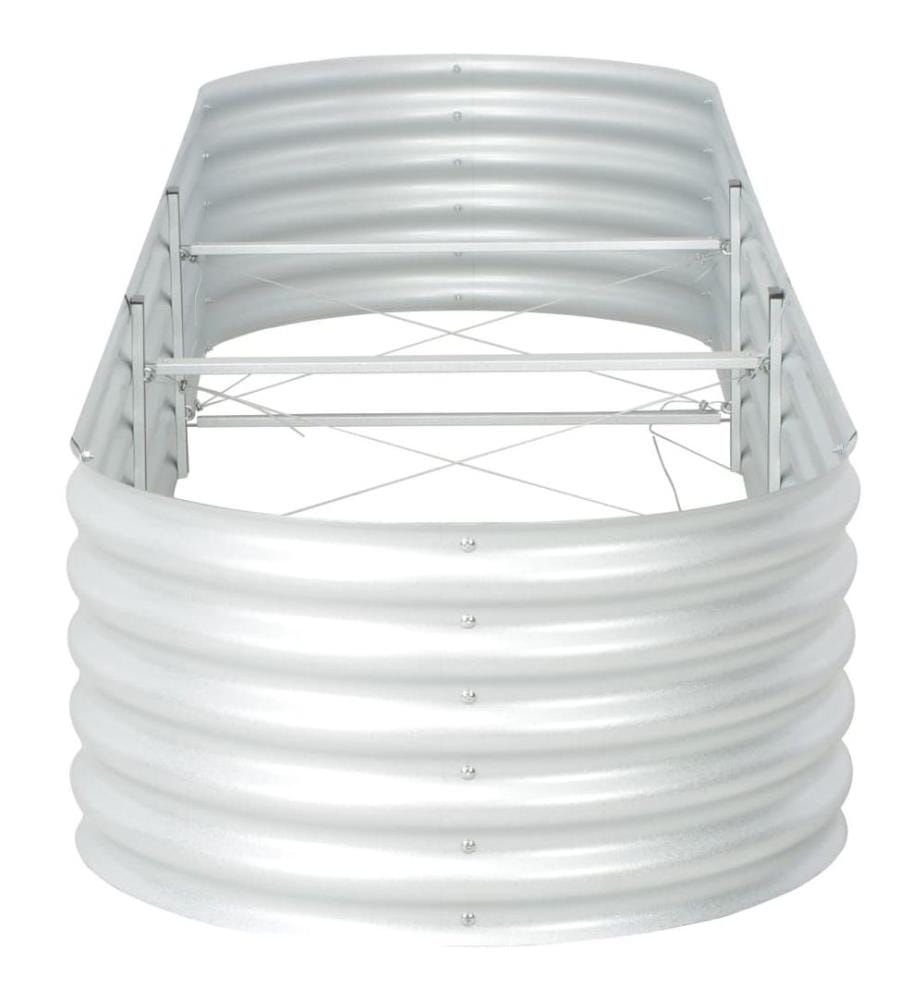 Lit surélevé de jardin 320x80x44 cm Acier galvanisé Argenté