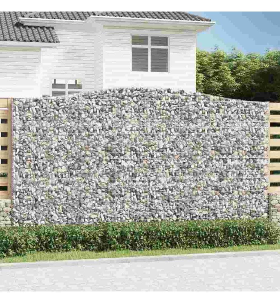 Panier de gabions arqué 400x30x220/240 cm Fer galvanisé