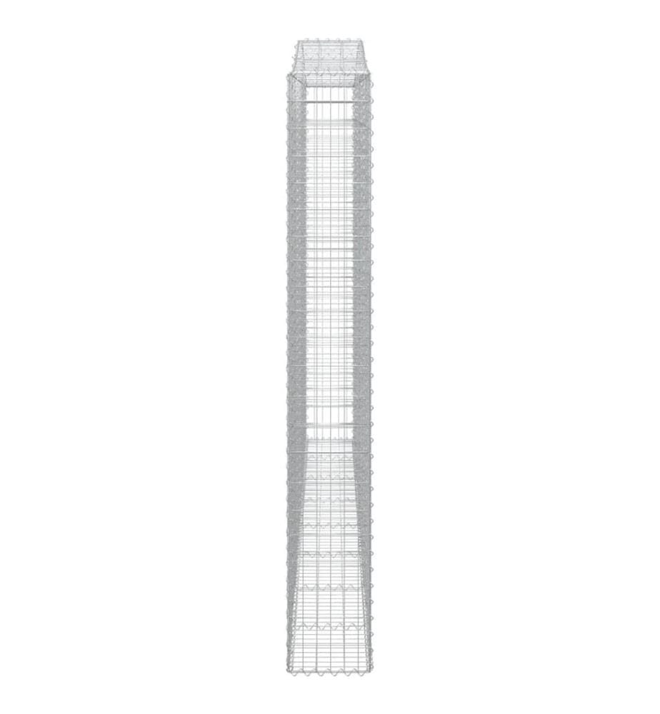 Panier de gabions arqué 400x30x220/240 cm Fer galvanisé