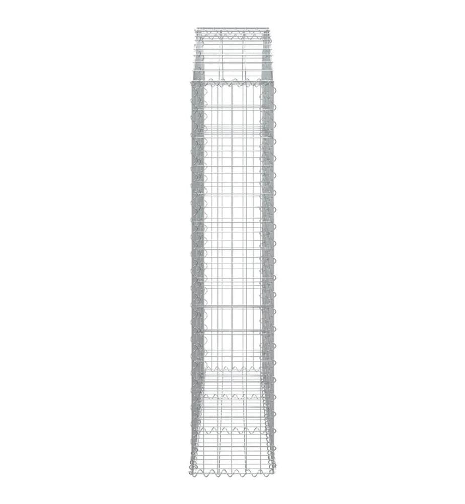 Panier de gabions arqué 150x30x140/160 cm Fer galvanisé