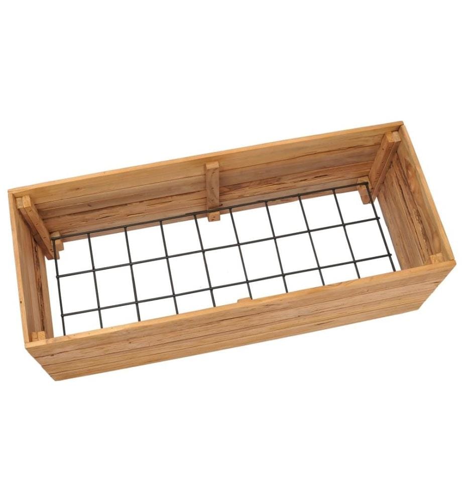 Lit surélevé 100x40x38 cm bois de teck recyclé et acier