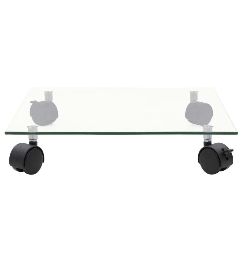Pflanzenständer mit Rollen 2 Stück Hartglas 35x35 cm Quadrat