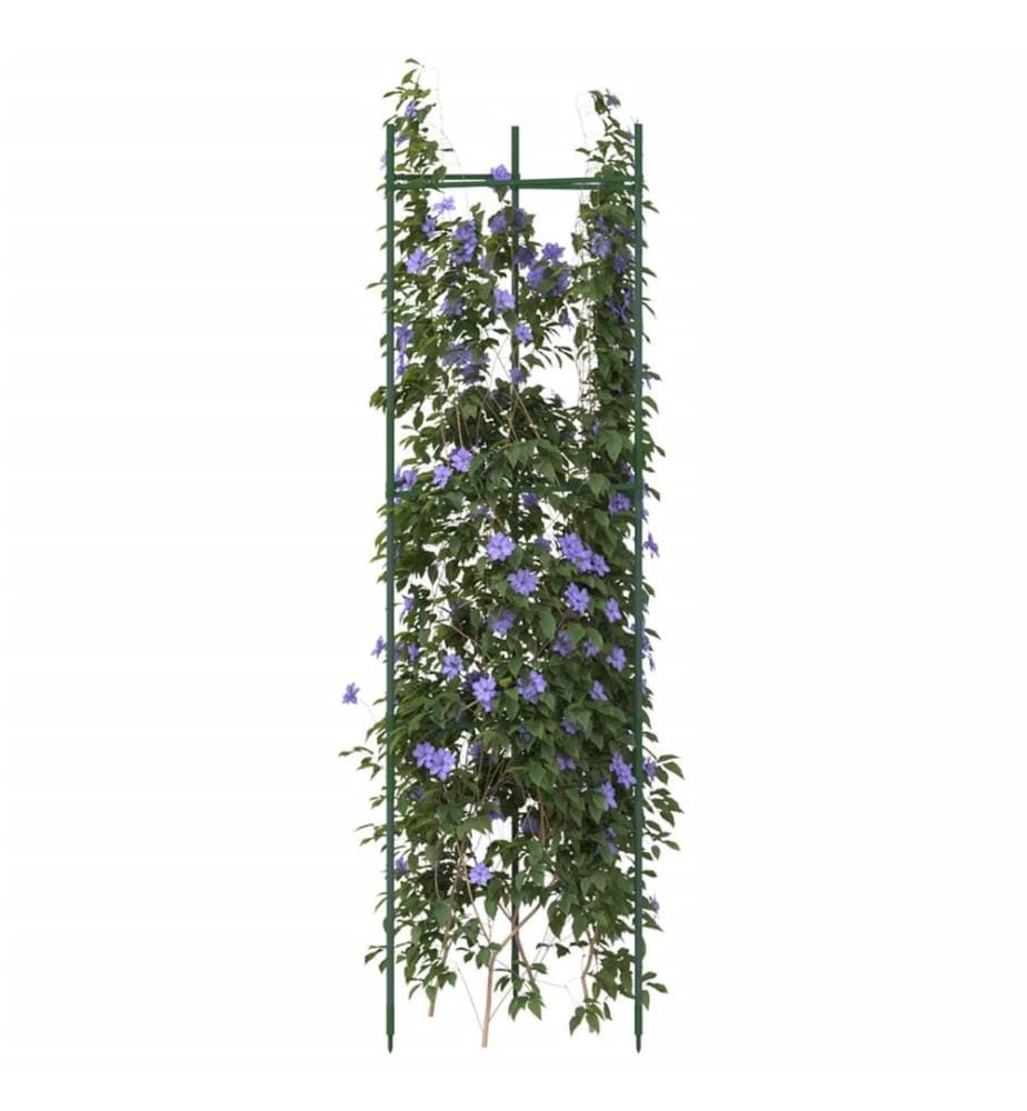 Cages à tomates 6 pcs 116 cm acier et PP