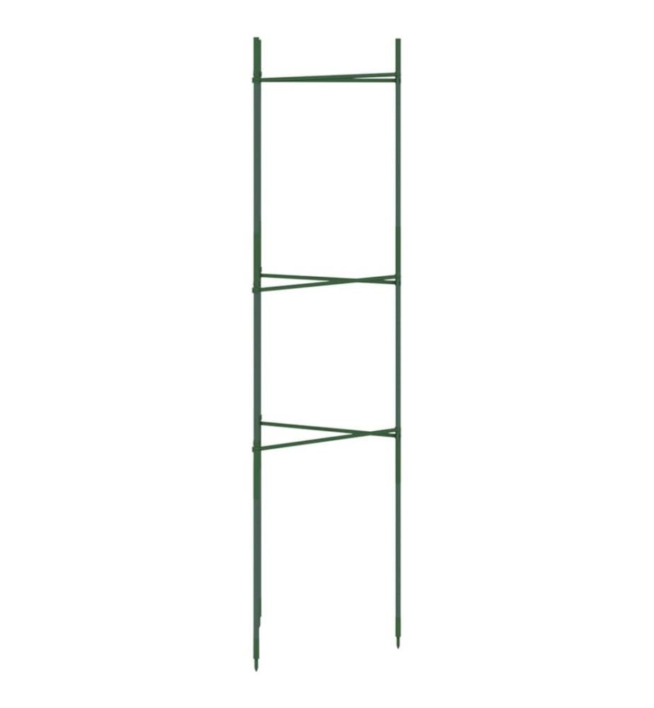 Cages à tomates 6 pcs 116 cm acier et PP
