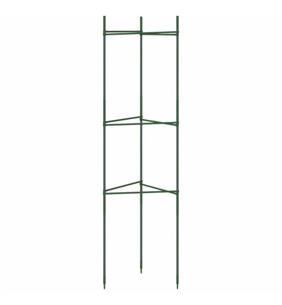 Cages à tomates 6 pcs 116 cm acier et PP