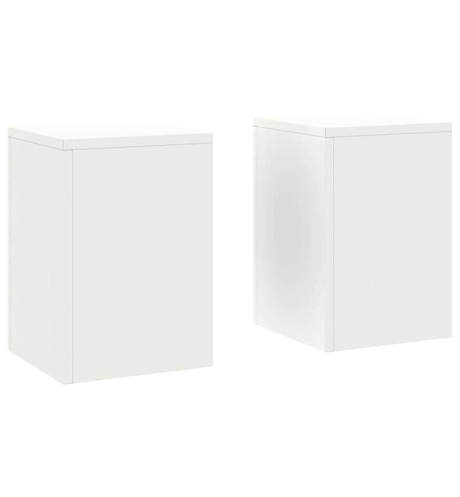 Support de Plante 2 pcs Blanc 24 x 24 x 35 cm Acier