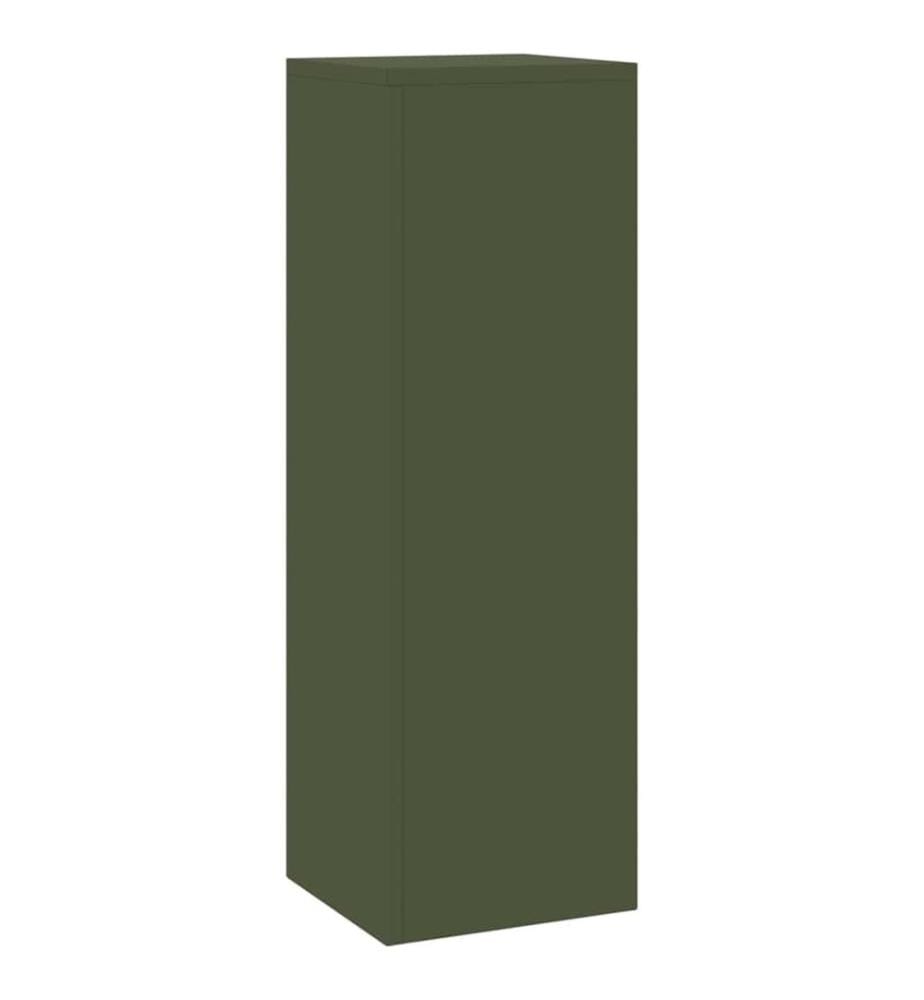 Support de Plante 2 pcs Vert olive 24 x 24 x 75 cm Acier