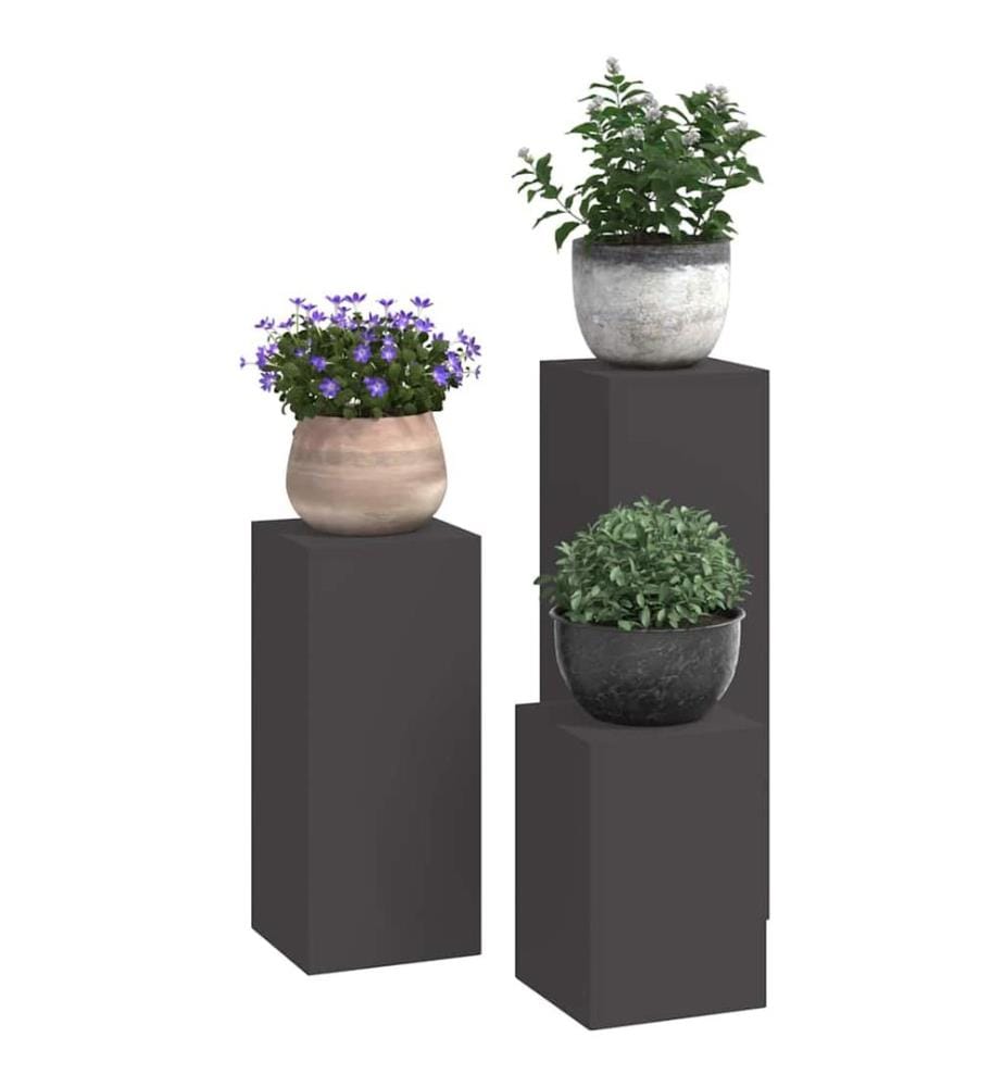 Pflanzenständer 3 pcs Schwarz Stahl