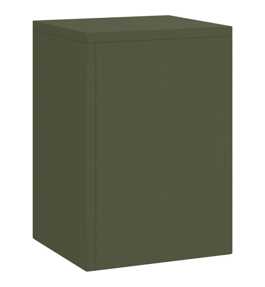 Support de Plante 3 pcs Vert olive Acier