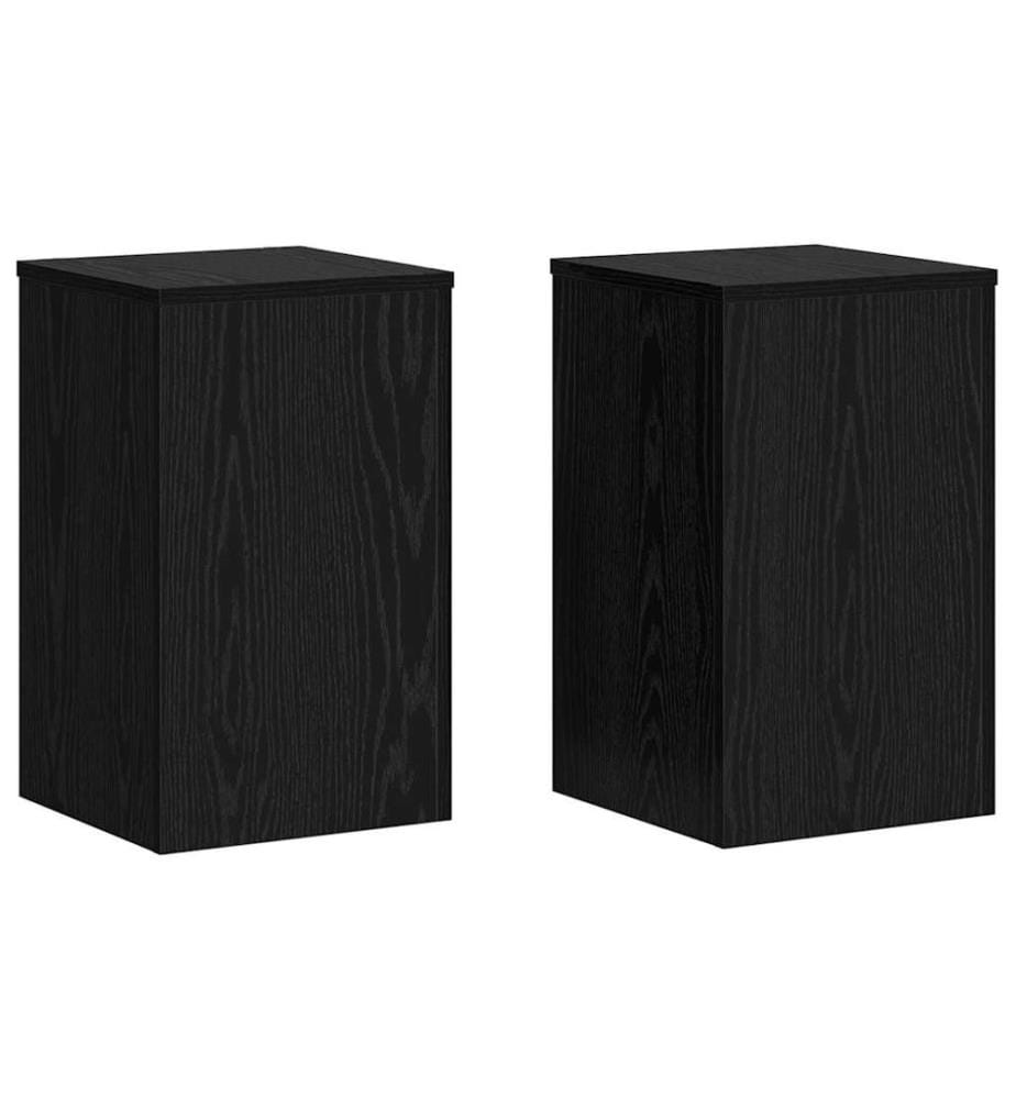 Pflanzenständer 2 pcs Schwarz Eichen-Optik 30 x 30 x 50 cm