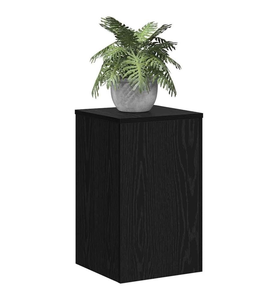 Pflanzenständer 2 pcs Schwarz Eichen-Optik 30 x 30 x 50 cm