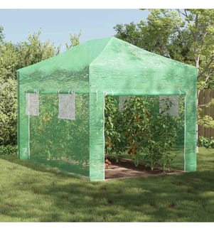 Gewächshaus mit Pop-up-Rahmen Grün 280 x 410 x 315 cm Eisen