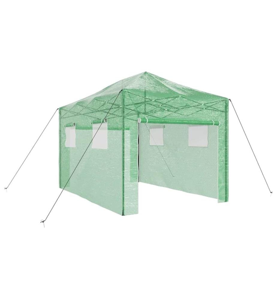 Gewächshaus mit Pop-up-Rahmen Grün 280 x 410 x 315 cm Eisen