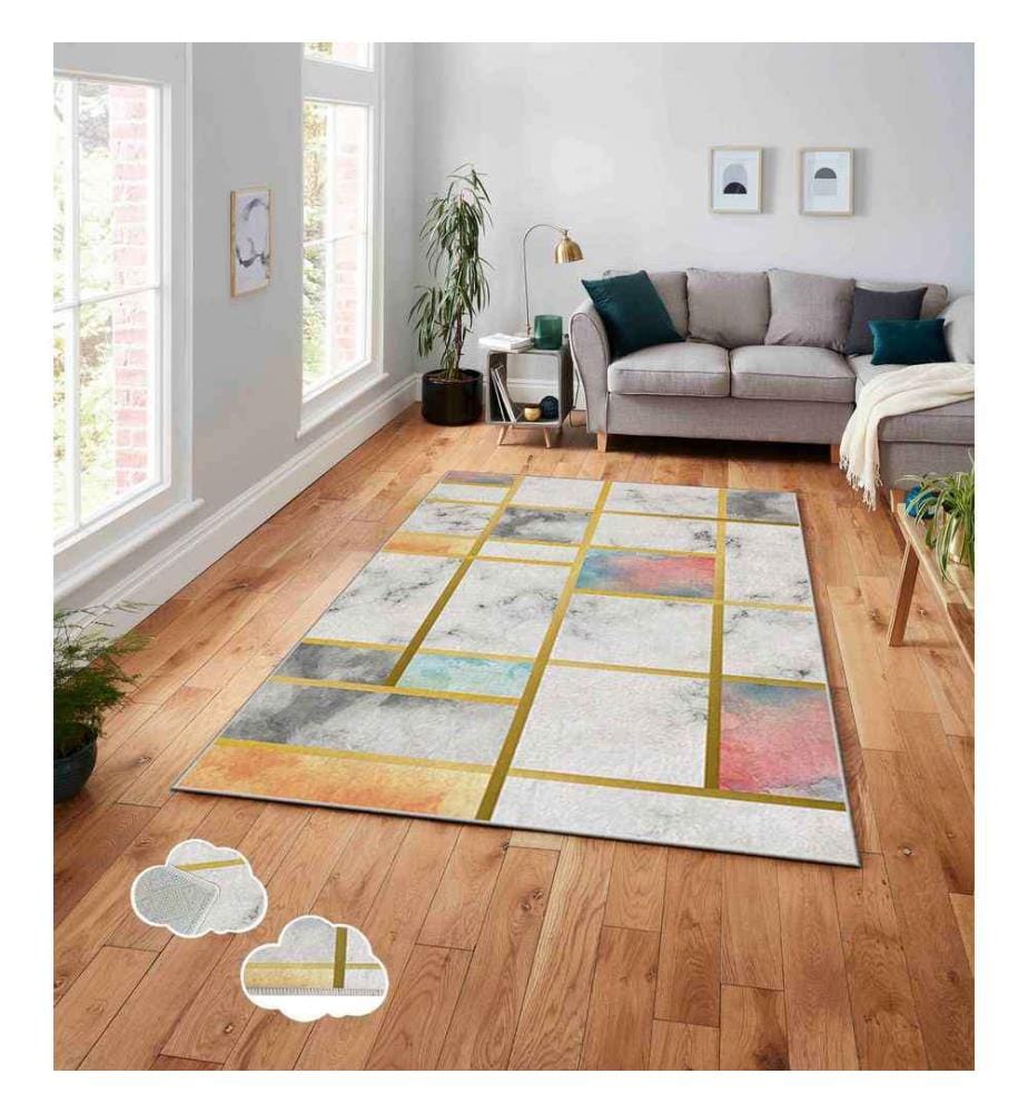 Carpet, Multicolor, 100% Polyester, 80 x 140 cm